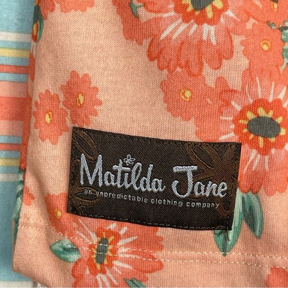 Matilda Jane Robe Girls Small (4-6) Pockets | Hood | Peach & Mint Green EUC - Picture 6 of 12